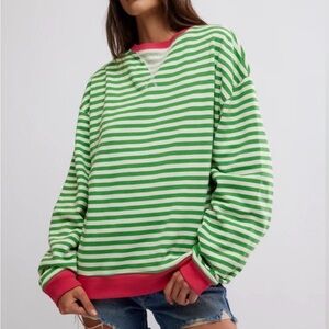 We the Free Classic Striped Oversized Crewneck